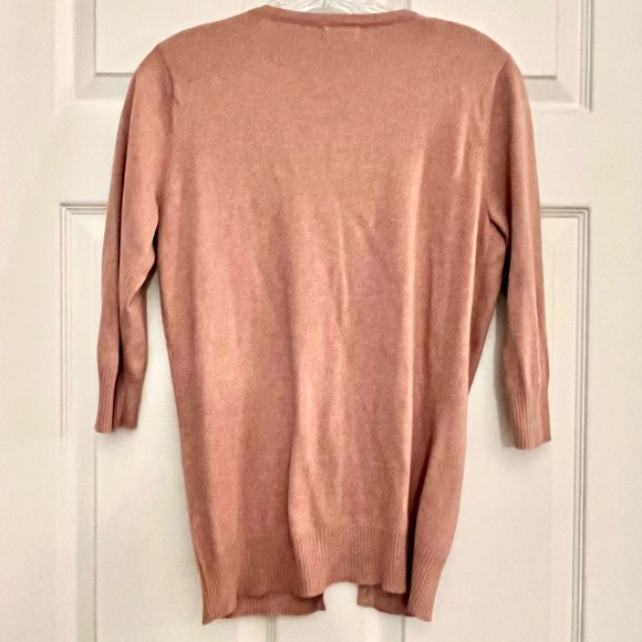 ๐ธ3/$25 Merona Jeweled Neckline Button Up Tan Cardigan, Size XS - Picture 6 of 9